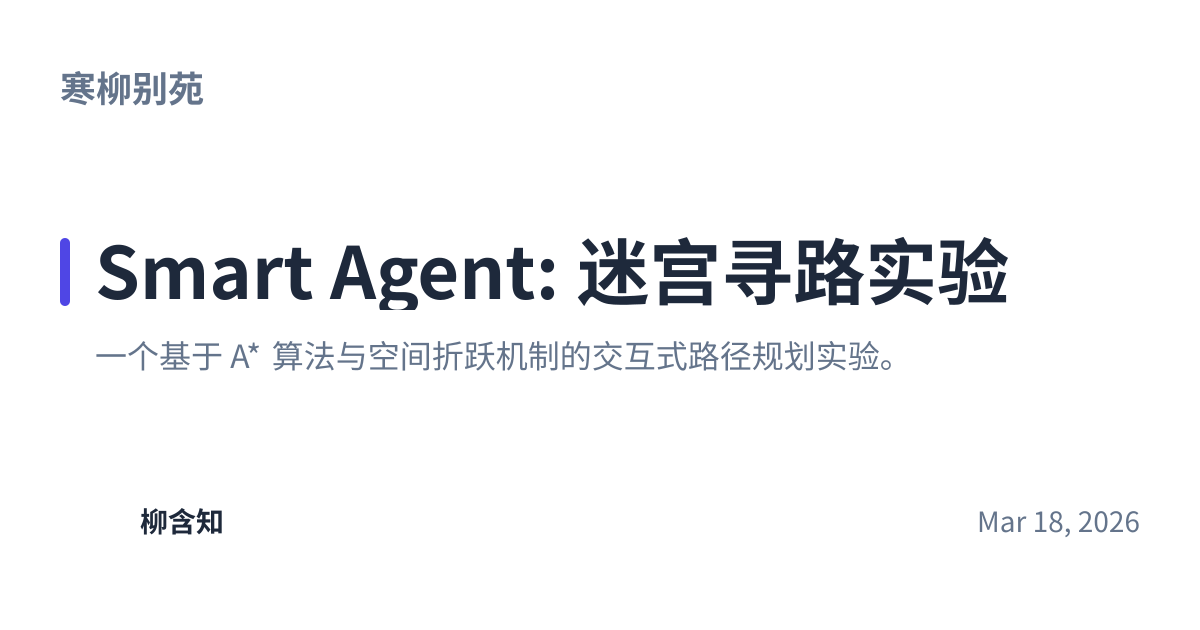 Share preview for Smart Agent: 迷宫寻路实验